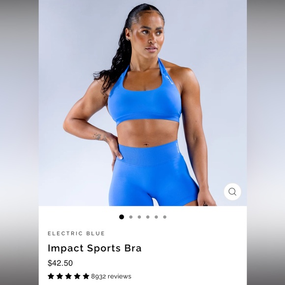 Dfyne Impact Electric Blue sports bra - Picture 3 of 3